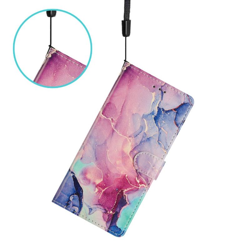 Folio Deksel Xiaomi Redmi Note 15 5g Rosa Og Grønn Marmor