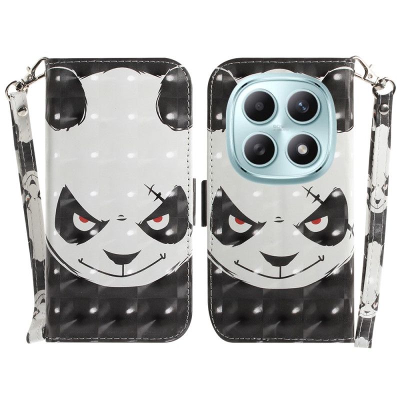 Folio Deksel Xiaomi Redmi Note 15 5g Sint Panda Med Snor Beskyttelse Deksel