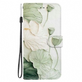 Lærdeksel Folio Deksel Xiaomi Redmi Note 15 5g Lotusmønster