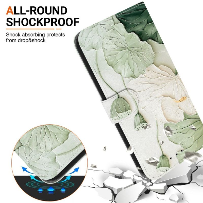 Lærdeksel Folio Deksel Xiaomi Redmi Note 15 5g Lotusmønster