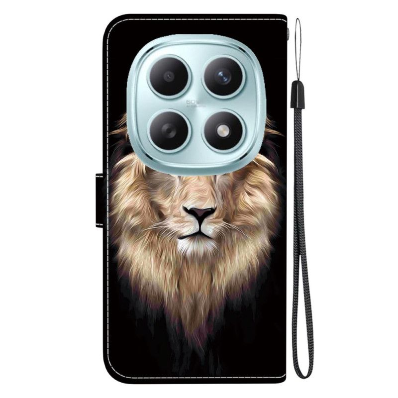 Lærdeksel Folio Deksel Xiaomi Redmi Note 15 5g Løvehode