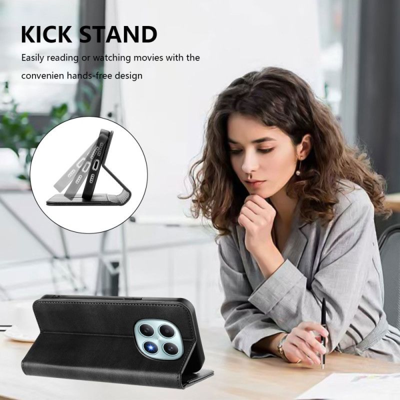 Lærdeksel Folio Deksel Xiaomi Redmi Note 15 5g Retro Med Rfid-blokkering