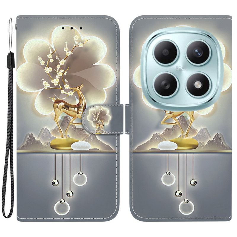 Lærdeksel Folio Deksel Xiaomi Redmi Note 15 5g Sikahjort