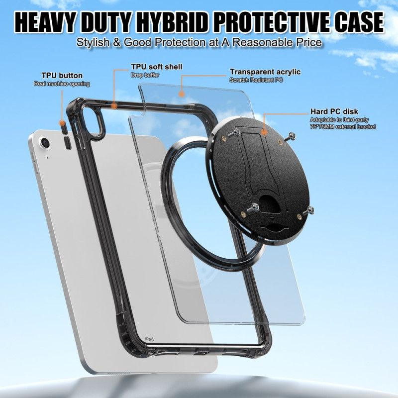 Deksel iPad (2025) Gjennomsiktig Integrert Stativ