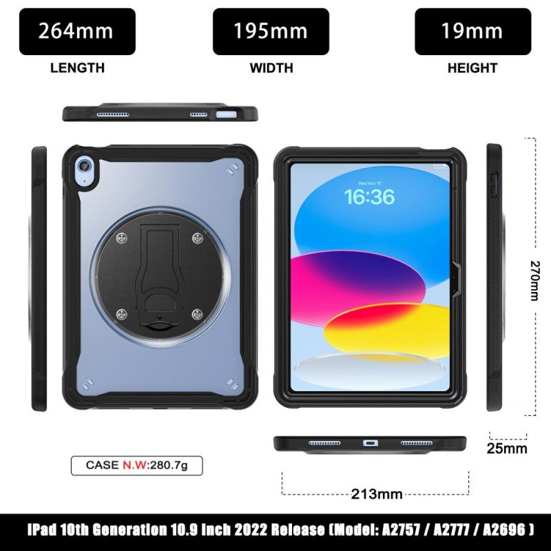 Deksel iPad (2025) Integrert Justerbart Stativ Beskyttelse Deksel