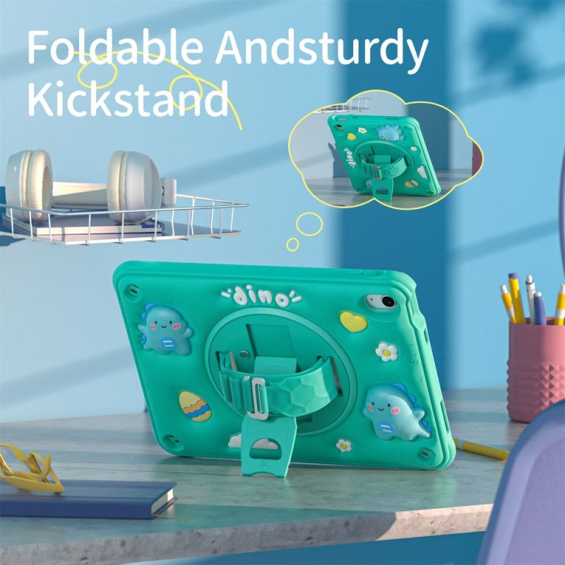 Deksel iPad (2025) Mobildeksel Håndtak Og Stativ Til Dinosaur For Barn
