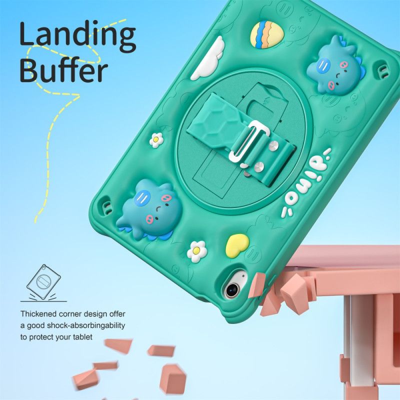 Deksel iPad (2025) Mobildeksel Håndtak Og Stativ Til Dinosaur For Barn