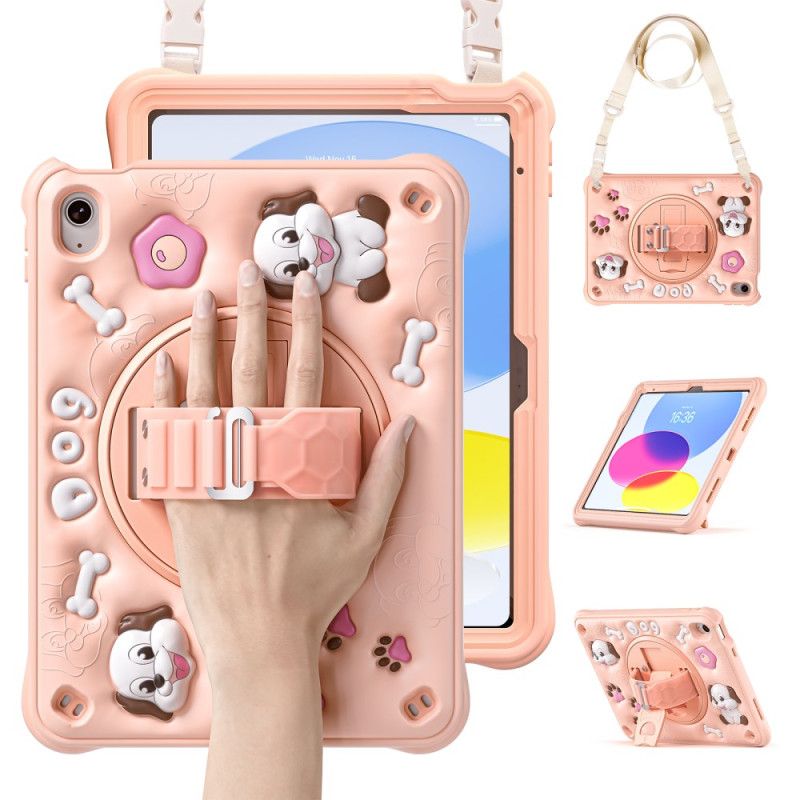 Deksel iPad (2025) Mobildeksel Skulderstropp Og Stativ Til Hund For Barn