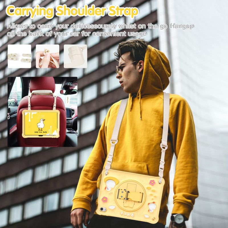 Deksel Til iPad (2025) Andestativ Og Skulderstropp For Barn