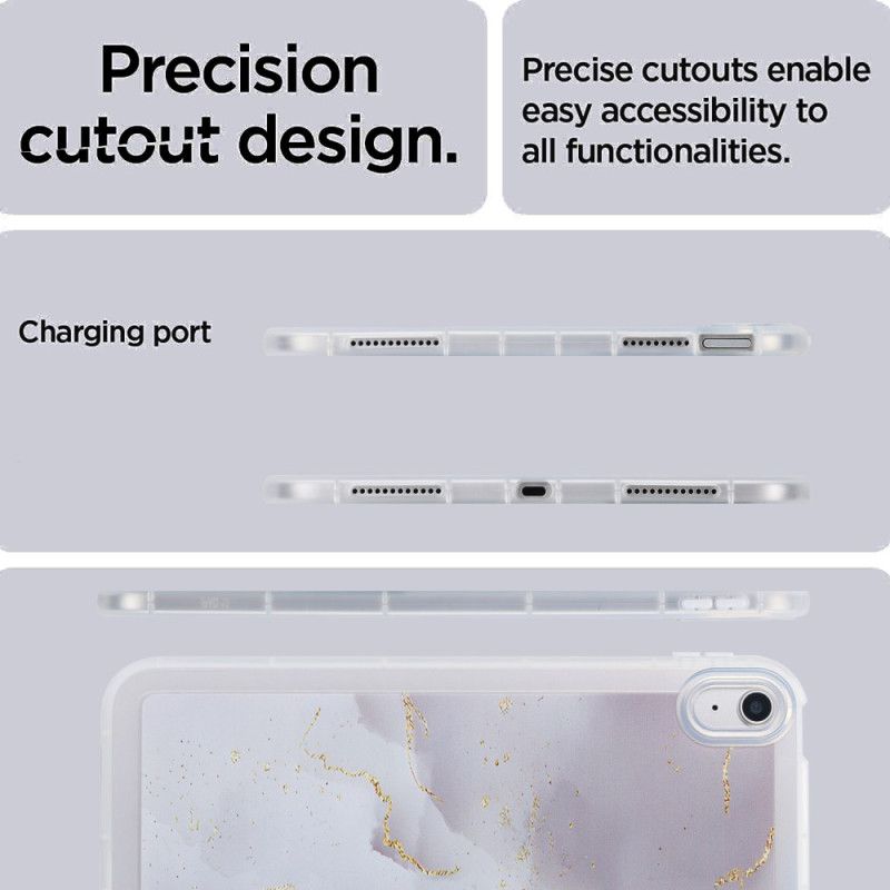 Deksel Til iPad (2025) Silikonmarmor Design