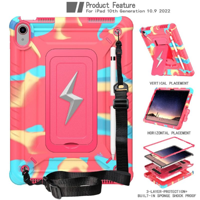 Deksel Til iPad (2025) Trippel Beskyttelse Med Skulderstropp