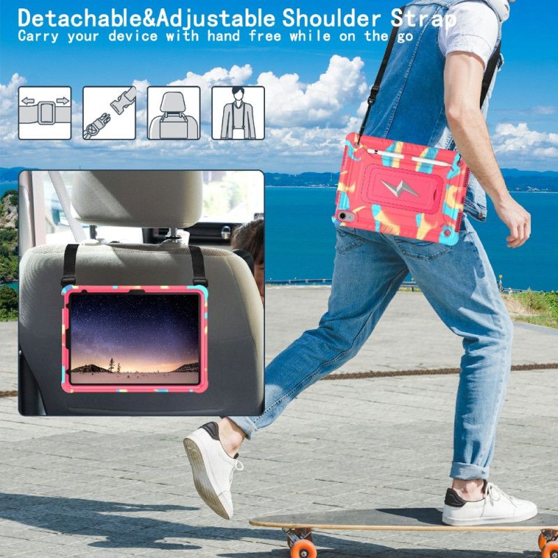 Deksel Til iPad (2025) Trippel Beskyttelse Med Skulderstropp