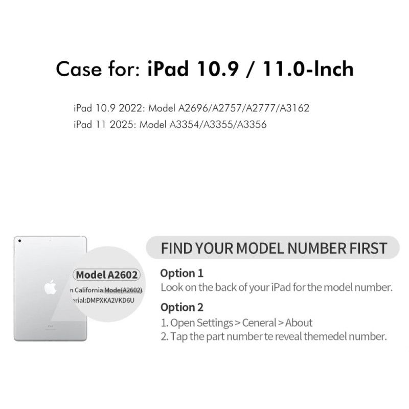 Etui iPad (2025) 360-graders Roterende Design Enkay