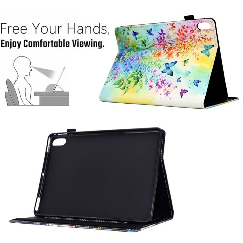 Etui iPad (2025) Blomster Og Sommerfugler