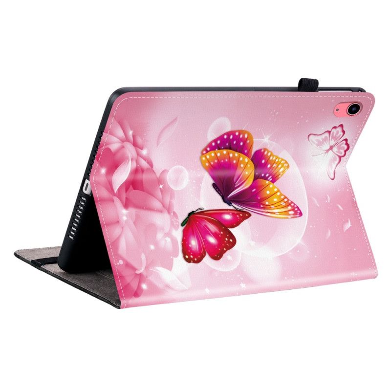 Etui iPad (2025) Rosa Sommerfugler