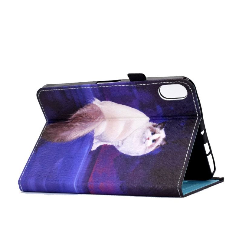 Lærdeksel Folio Deksel iPad (2025) Mobildeksel Hvit Katt