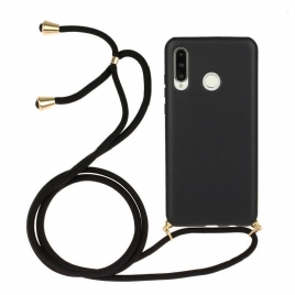 Deksel Til Huawei P30 Lite Silikon Med Farget Ledning