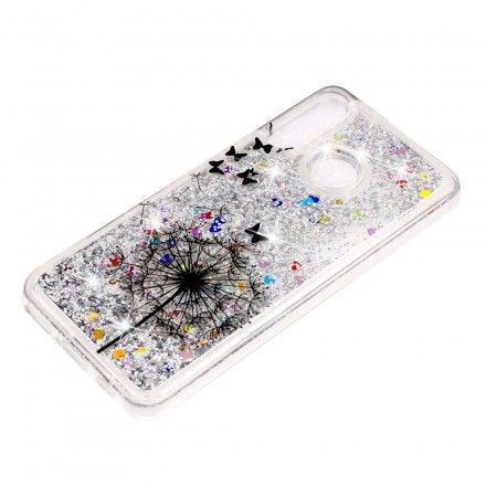 Deksel Til Huawei P30 Lite Transparente Løvetann Svart Glitter