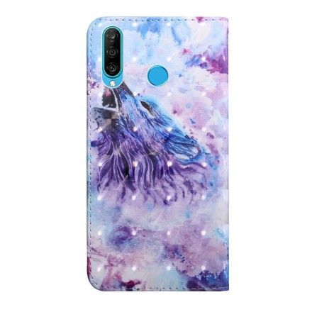 Folio Deksel Til Huawei P30 Lite Akvarellulv