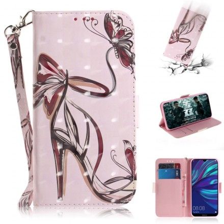 Folio Deksel Til Huawei P30 Lite Med Kjede Stropppumpe