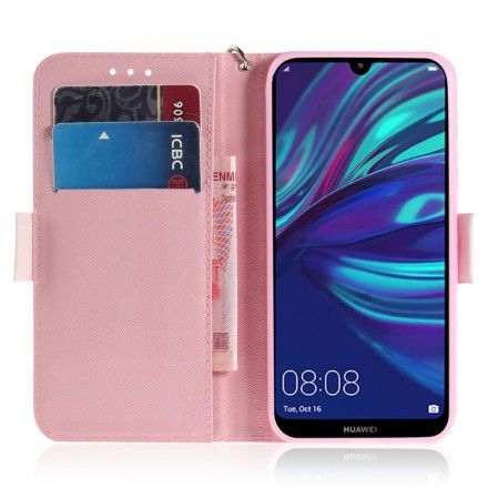 Folio Deksel Til Huawei P30 Lite Med Kjede Stropppumpe