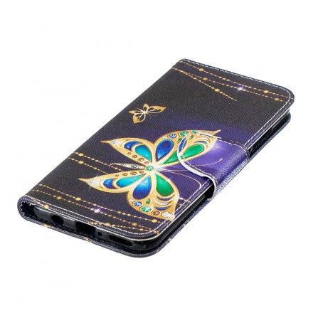 Lærdeksel Til Huawei P30 Lite Magisk Sommerfugl