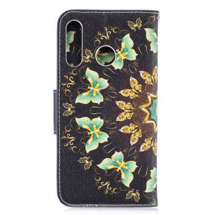 Lærdeksel Til Huawei P30 Lite Sommerfuglmandala