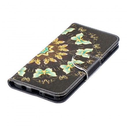 Lærdeksel Til Huawei P30 Lite Sommerfuglmandala