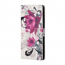 Folio Deksel Til Samsung Galaxy A13 5G / A04s Tropiske Blomster