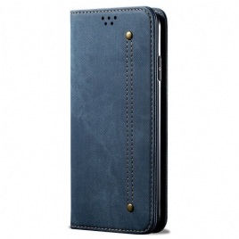 Folio Deksel Lær Oppo Reno 12 5g Mobildeksel Jeansstoff