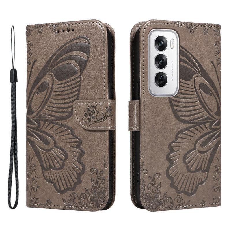 Folio Deksel Oppo Reno 12 5g Sommerfugldesign