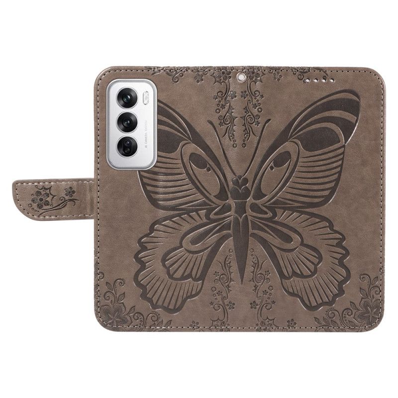 Folio Deksel Oppo Reno 12 5g Sommerfugldesign