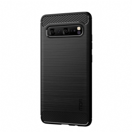 Deksel Til Samsung Galaxy S10 5G Mofi Børstet Karbonfiber