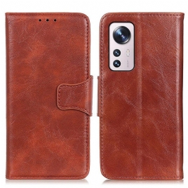 Folio Deksel Til Xiaomi 12 Pro Splitt Lær Vendbar Lås