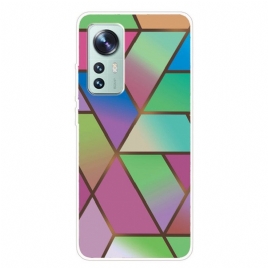 Mobildeksel Til Xiaomi 12 Pro Silikonmarmorgeometri