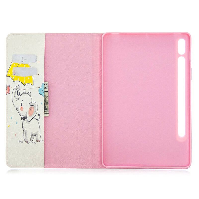 Etui Til Samsung Galaxy Tab S7 / Tab S8 Elefanttrykt Mønster