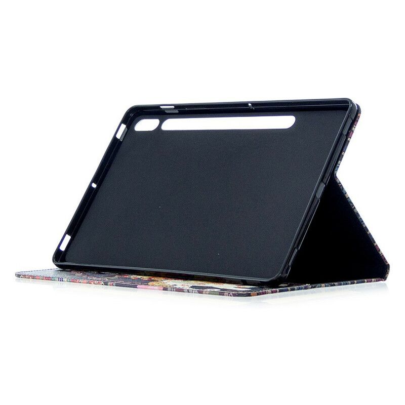 Folio Deksel Til Samsung Galaxy Tab S7 / Tab S8 Elefanttrykkmønster