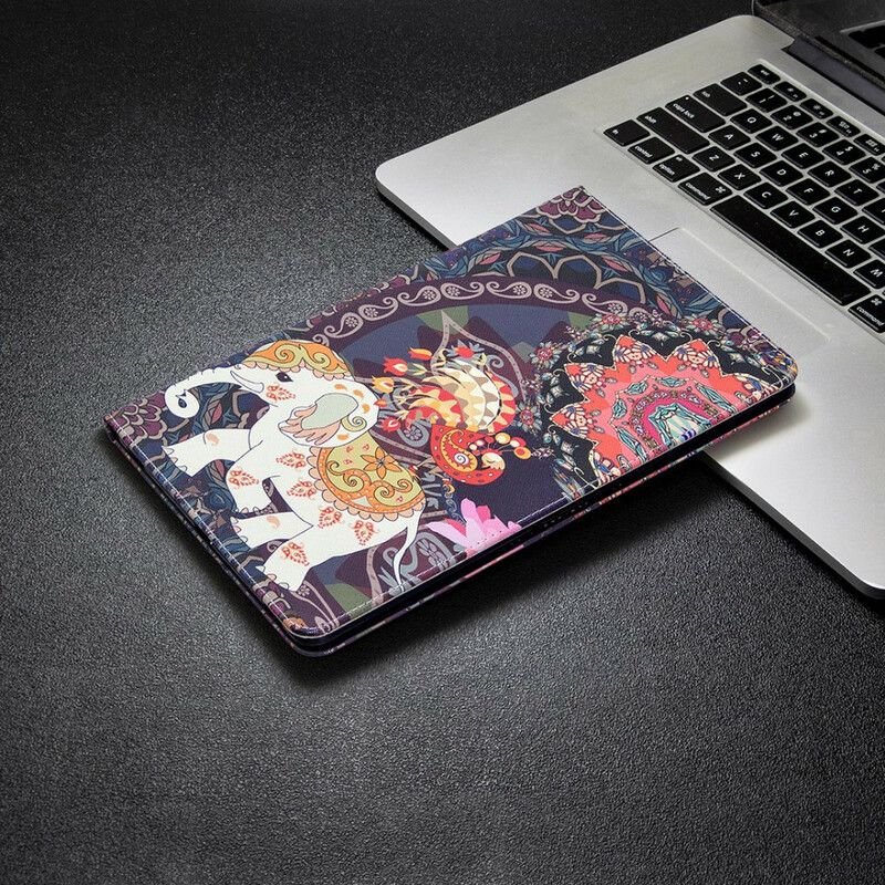 Folio Deksel Til Samsung Galaxy Tab S7 / Tab S8 Elefanttrykkmønster