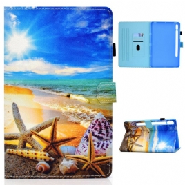 Lærdeksel Til Samsung Galaxy Tab S7 / Tab S8 Fun Beach