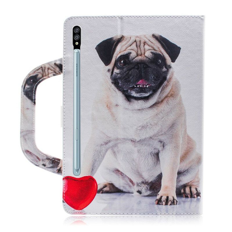 Lærdeksel Til Samsung Galaxy Tab S7 / Tab S8 Hund Med Håndtak