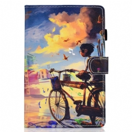 Lærdeksel Til Samsung Galaxy Tab S7 / Tab S8 Sykkel Art