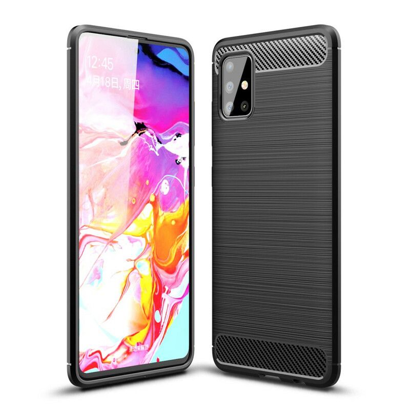 Deksel Til Samsung Galaxy A51 Børstet Karbonfiber