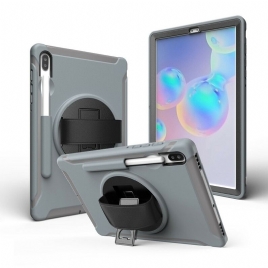 Deksel Til Samsung Galaxy Tab S6 Beskyttelse Trippel Beskyttelse Med Stropp Og Holder
