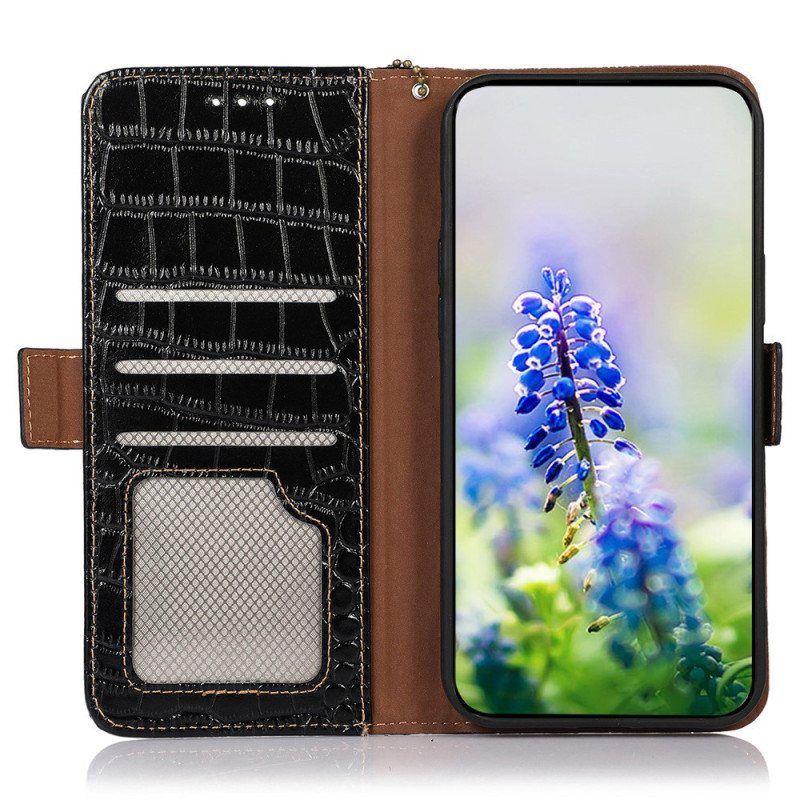 Folio Deksel Til Vivo X90 Pro Krokodillestil Rfid