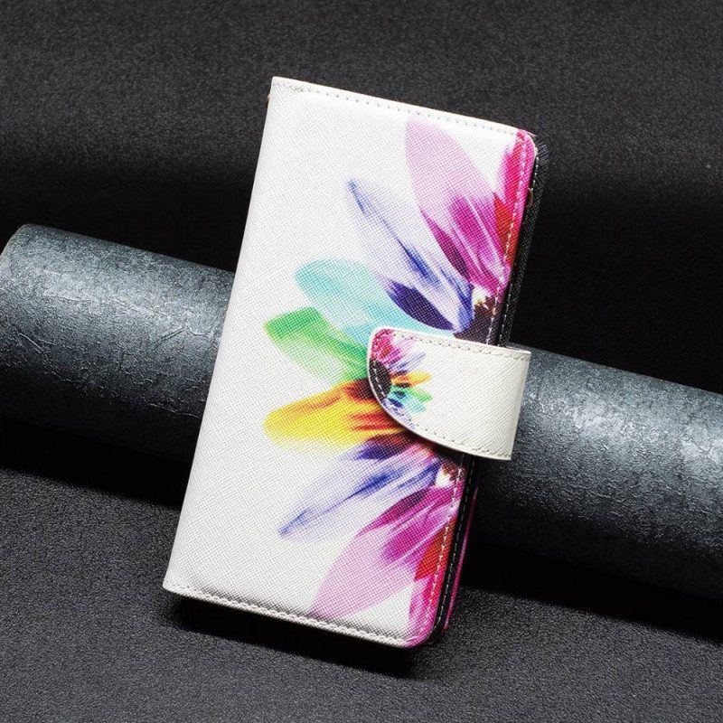 Folio Deksel Til Xiaomi 12T / 12T Pro Blomsterlomme Med Glidelås