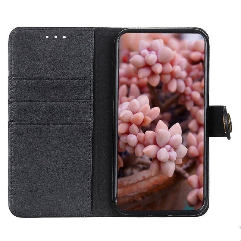 Folio Deksel Til Xiaomi Redmi Note 12 4G Imitert Skinn Retro Khazneh