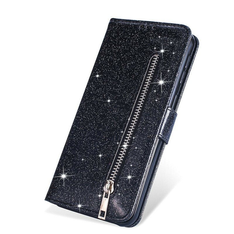Lærdeksel Til Samsung Galaxy S20 Plus / S20 Plus 5G Glitter Myntpung