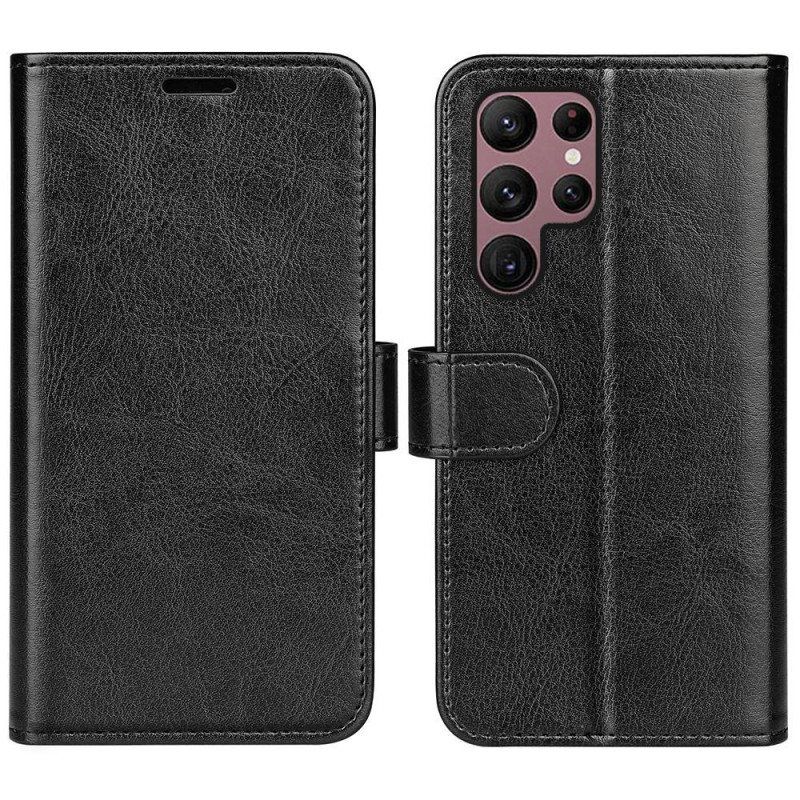 Lærdeksel Til Samsung Galaxy S23 Ultra 5G Vintage Skinneffekt