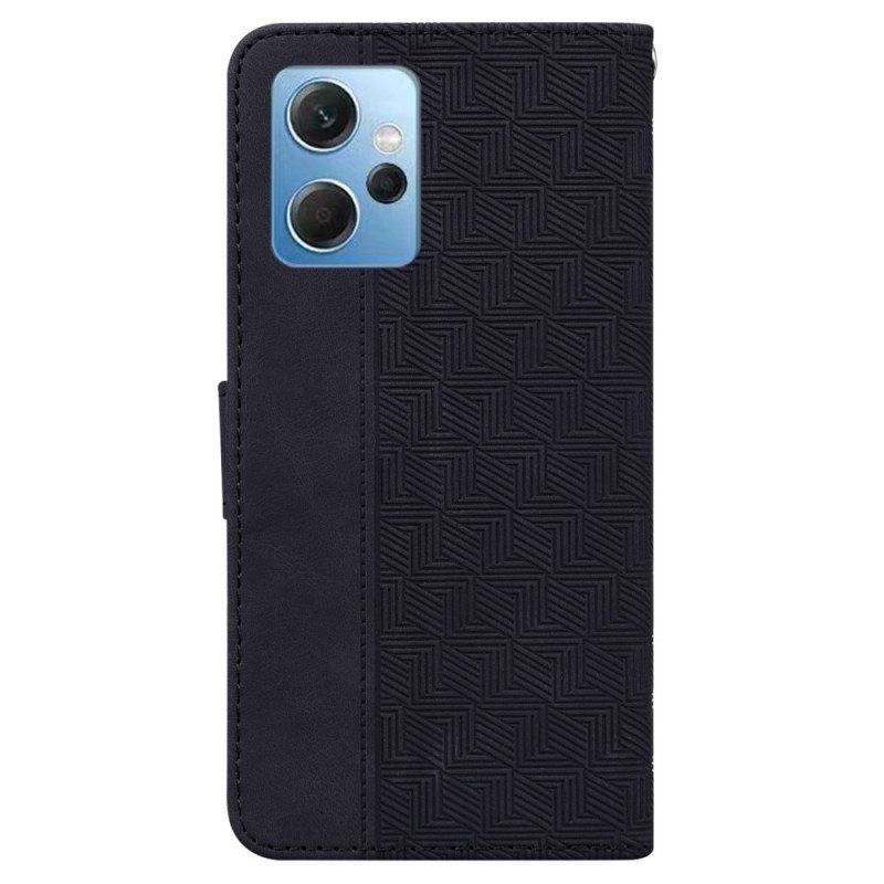 Lærdeksel Til Xiaomi Redmi Note 12 4G Med Kjede Strappy Mønster